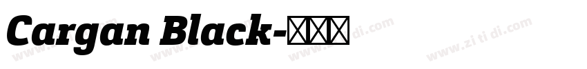 Cargan Black字体转换